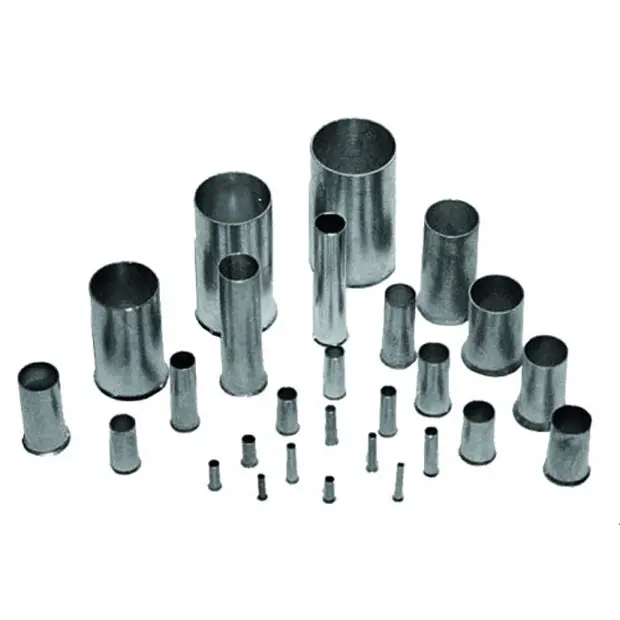 WIRE FERRULE, UNINSULATED, AWG 8, 18 MM LONG, 250 PER BAG